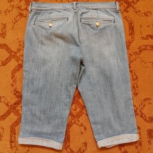 Vintage Rare Old Navy Denim Capri Jean Shorts Sz 6